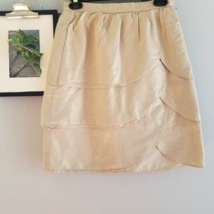 Anthro Edme & Esyllte Ruffled Tiered Linen Skirt 2